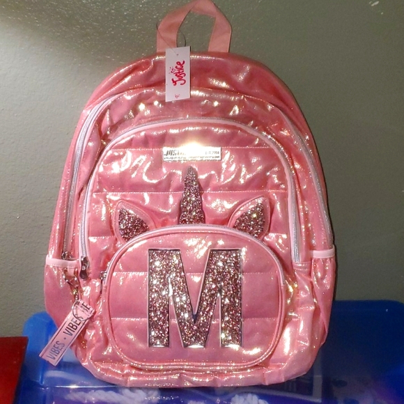 justice pink backpack